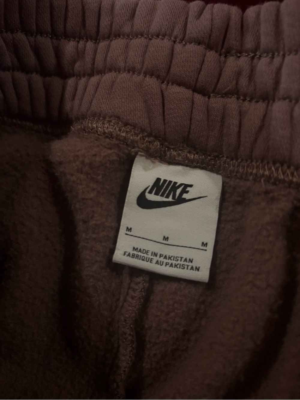 Nike Womens Mauve Pink/Brown Fleece Joggers - Picture 4 of 4